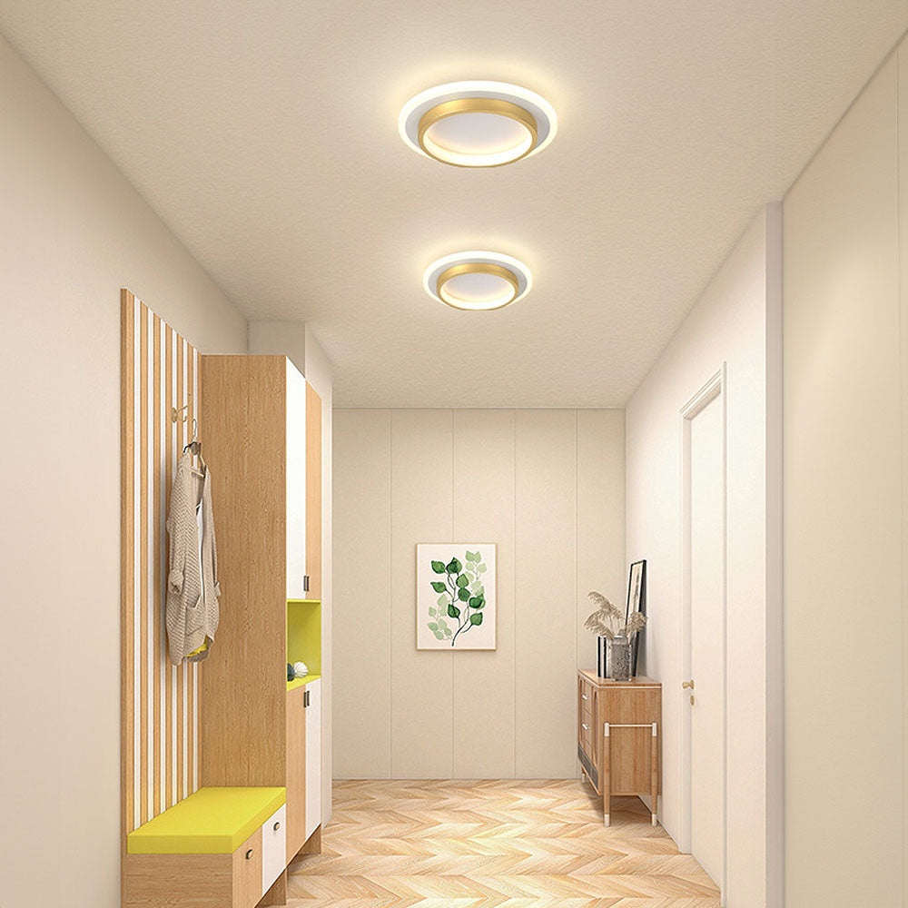 Lights & Brights Modern Round Slim LED Ceiling Light – Iron & Acrylic