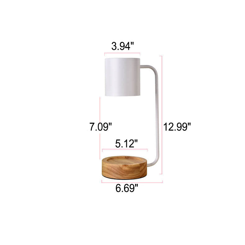 Lights & Brights Japandi Dimmable Wood & Metal Table Lamp