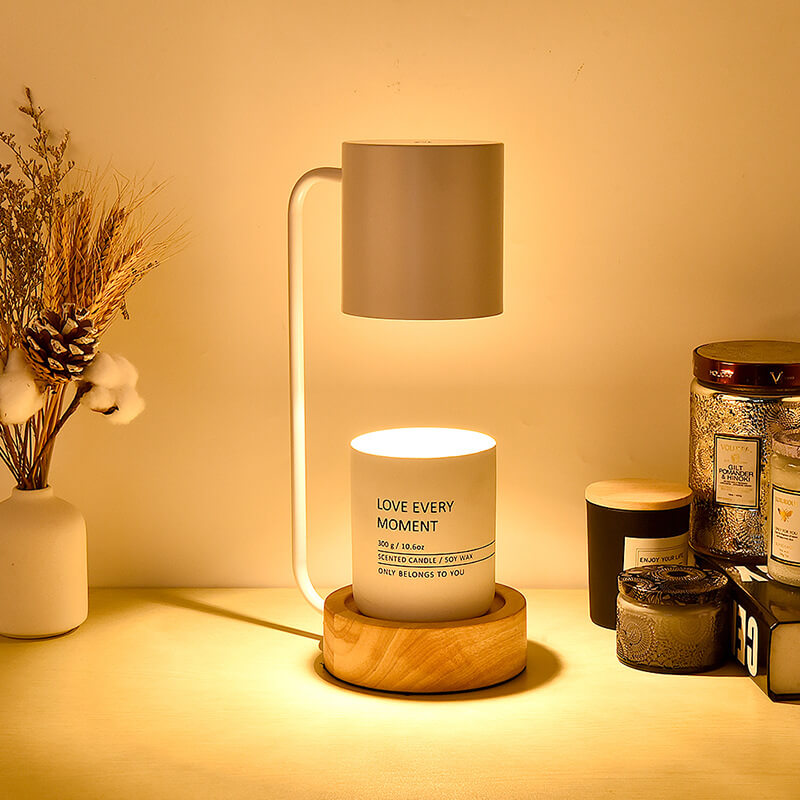 Lights & Brights Japandi Dimmable Wood & Metal Table Lamp