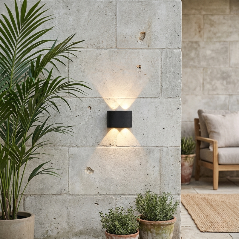 Lights & Brights Modern LED Indoor/Outdoor Wall Light – Aluminum,Waterproof