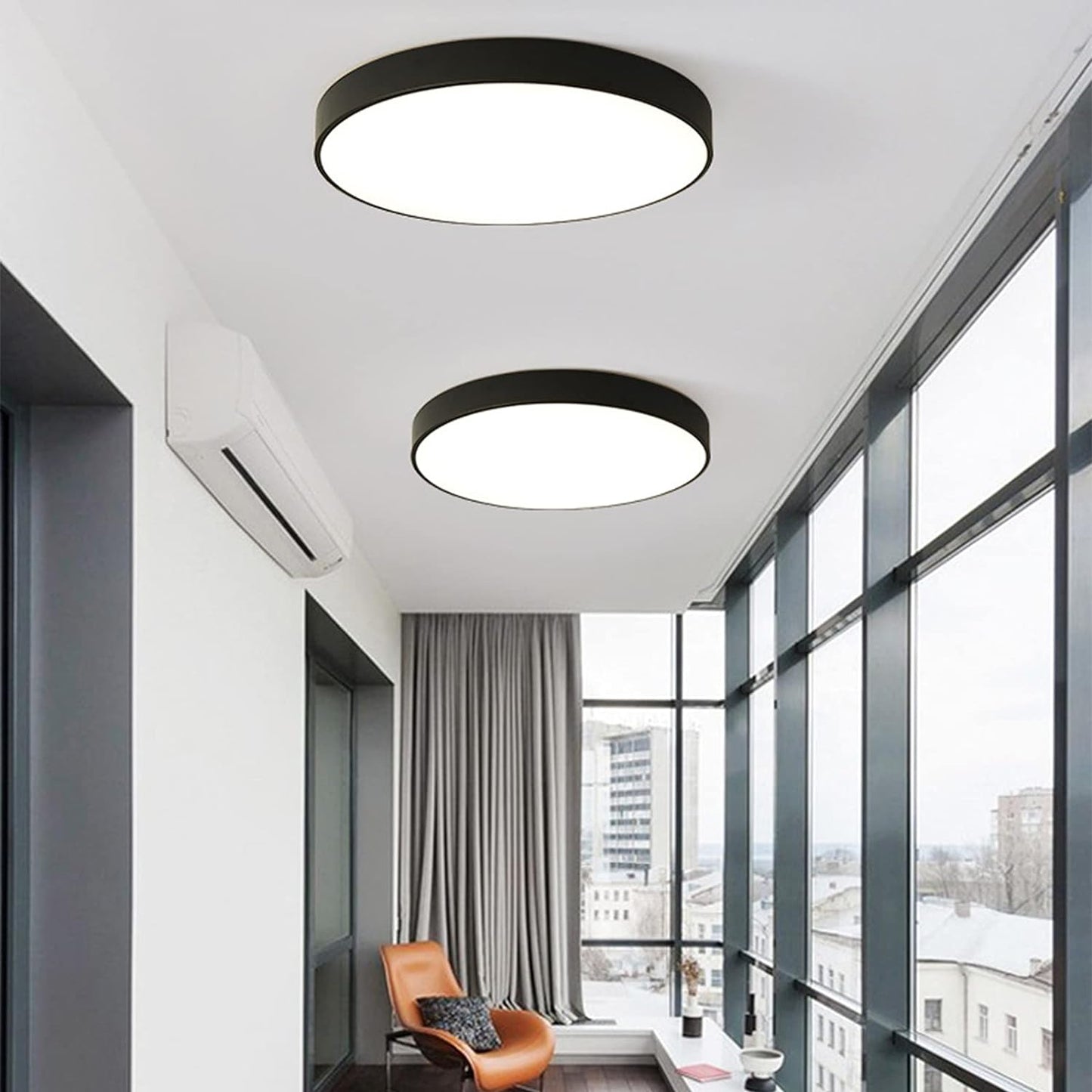 LIGHTS & BRIGHTS | Circular Flush Mount LED Ceiling Light For Living Room