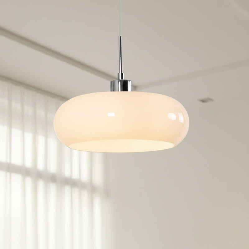 Lights & Brights Mid-Century Bauhaus Glass Pendant Light – Metal & Glass