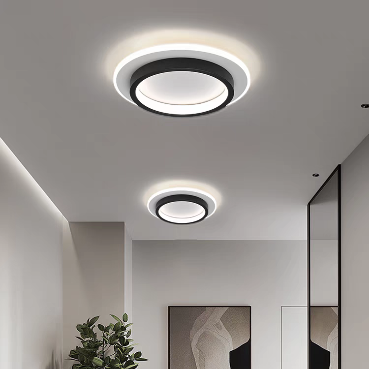 Lights & Brights Modern Round Slim LED Ceiling Light – Iron & Acrylic