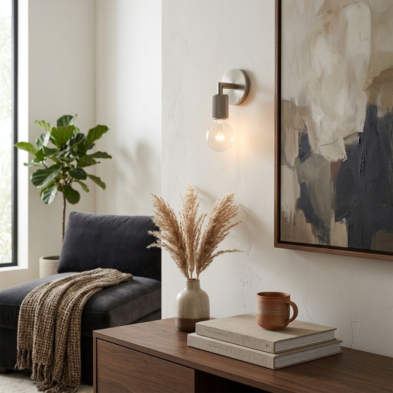 Lights & Brights Modern Double Metal Wall Sconce