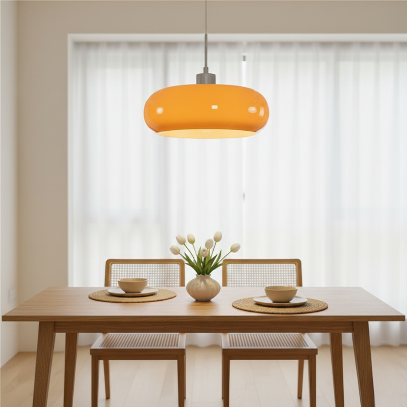 Lights & Brights Mid-Century Bauhaus Glass Pendant Light – Metal & Glass