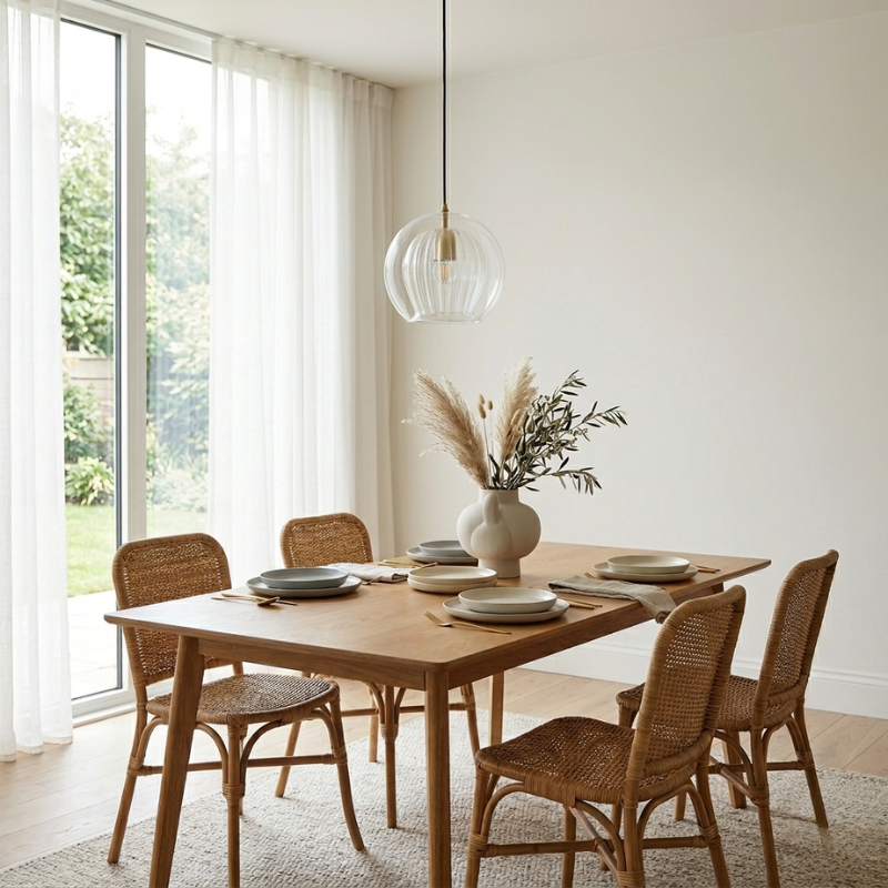 Lights & Brights Modern Glass Globe Pendant Light – Adjustable Cord