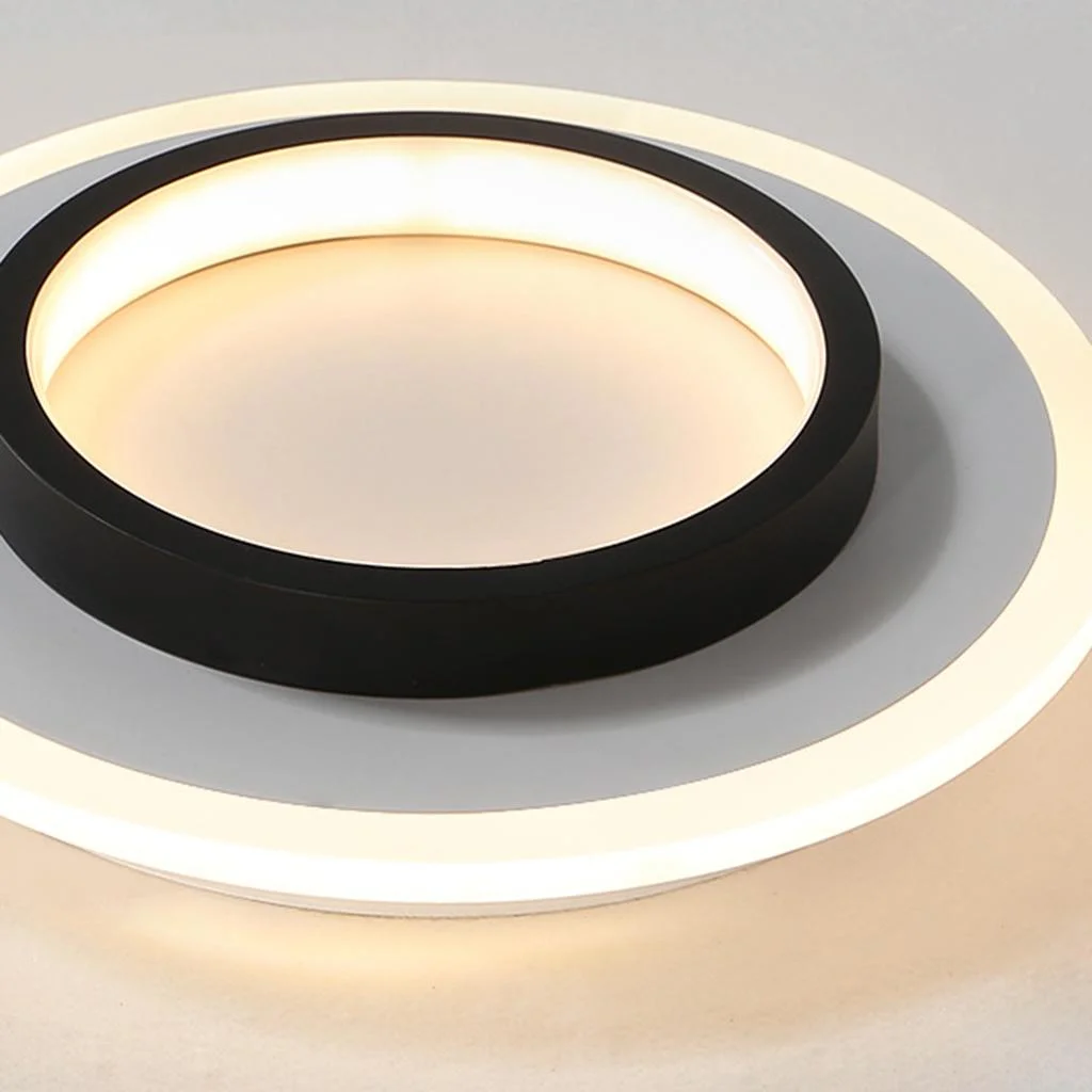Lights & Brights Modern Round Slim LED Ceiling Light – Iron & Acrylic