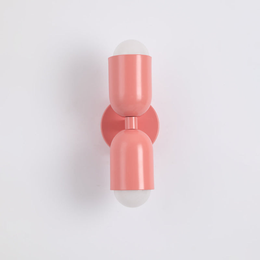 LIGHTS & BRIGHTS | Double-Head LED Iron Wall Lamp – Bauhaus Colour-Block, Hardwired