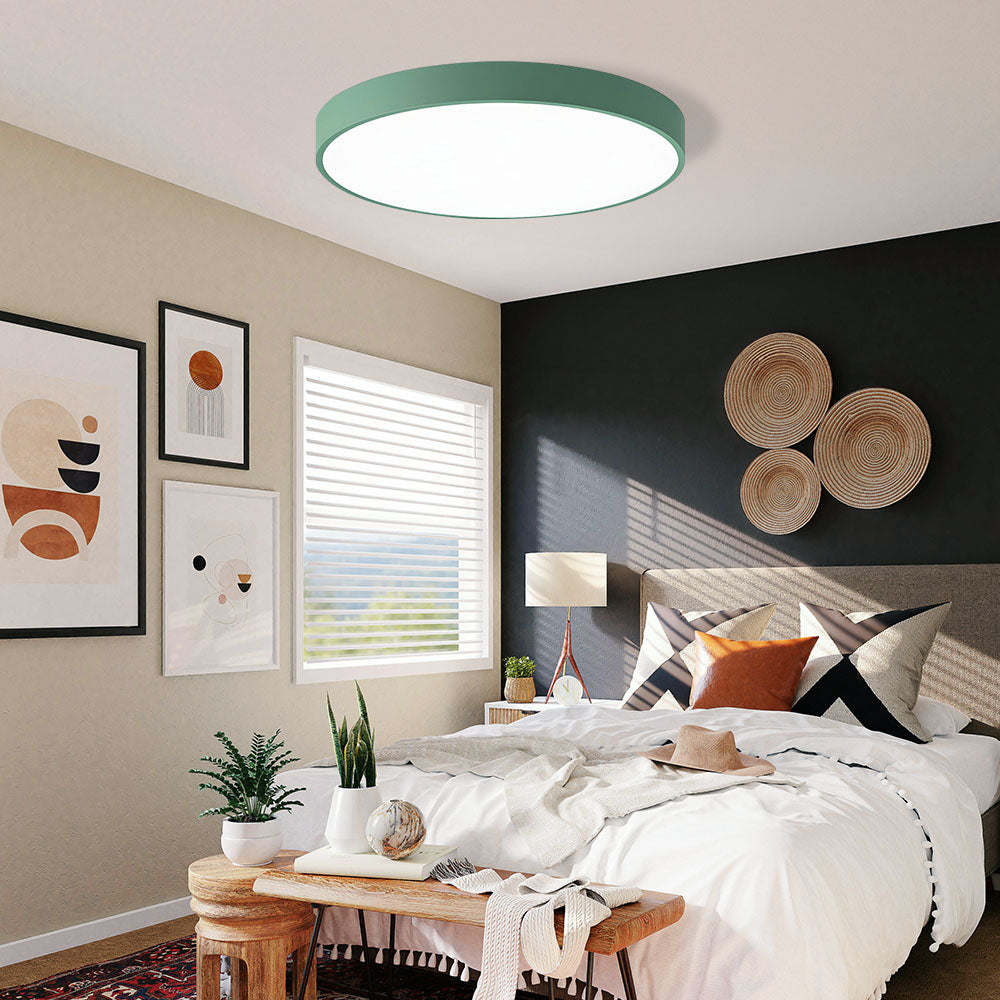 LIGHTS & BRIGHTS | Circular Flush Mount LED Ceiling Light For Living Room