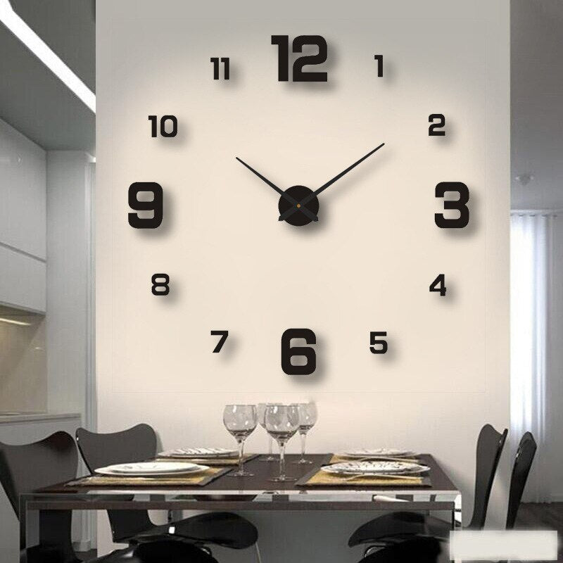 LIGHTS & BRIGHTS | Modern Wall Clock – Large, Silent 3D Analog for Living Room Office