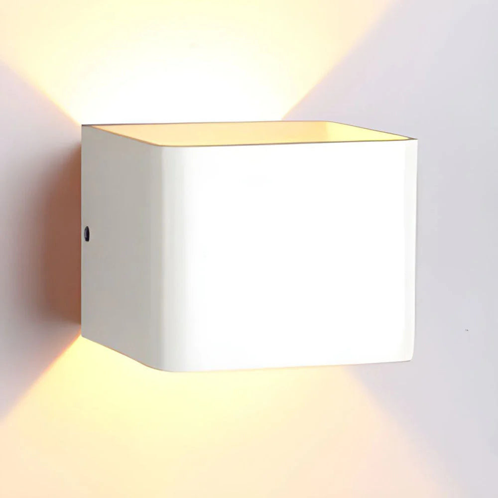 Lights & Brights Modern Cube LED Wall Lamp – Metal & Acrylic