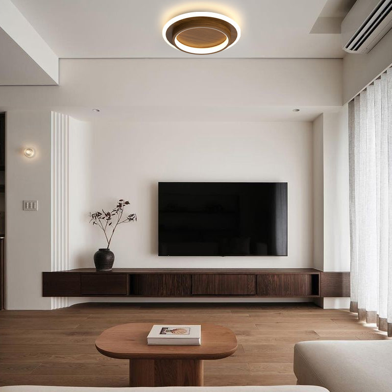 Lights & Brights Modern Round Slim LED Ceiling Light – Iron & Acrylic