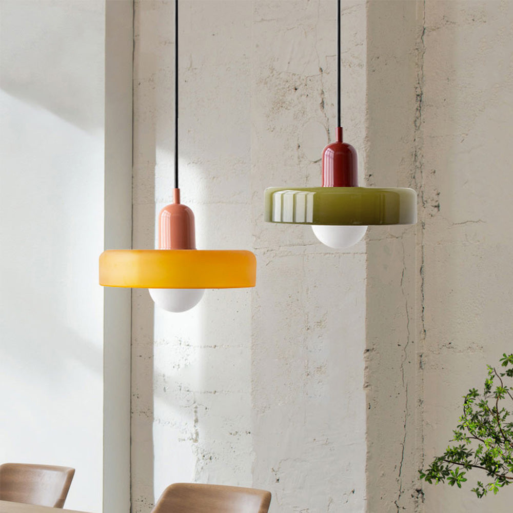 LIGHTS & BRIGHTS | Retro Glass Pendant Light – Plug-In for Kitchen Island & Dining Room