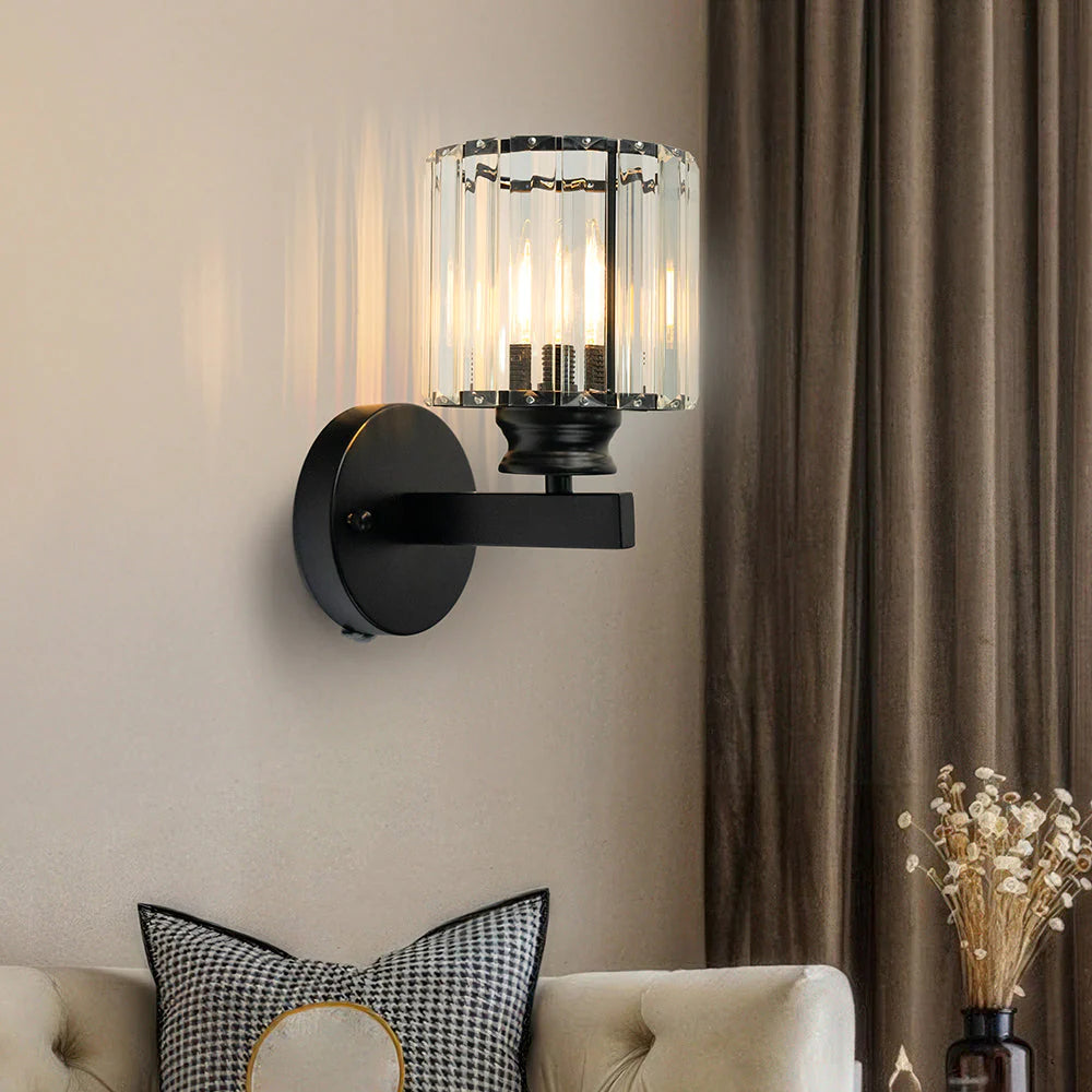 Lights & Brights Modern Crystal LED Wall Light – Metal & Crystal