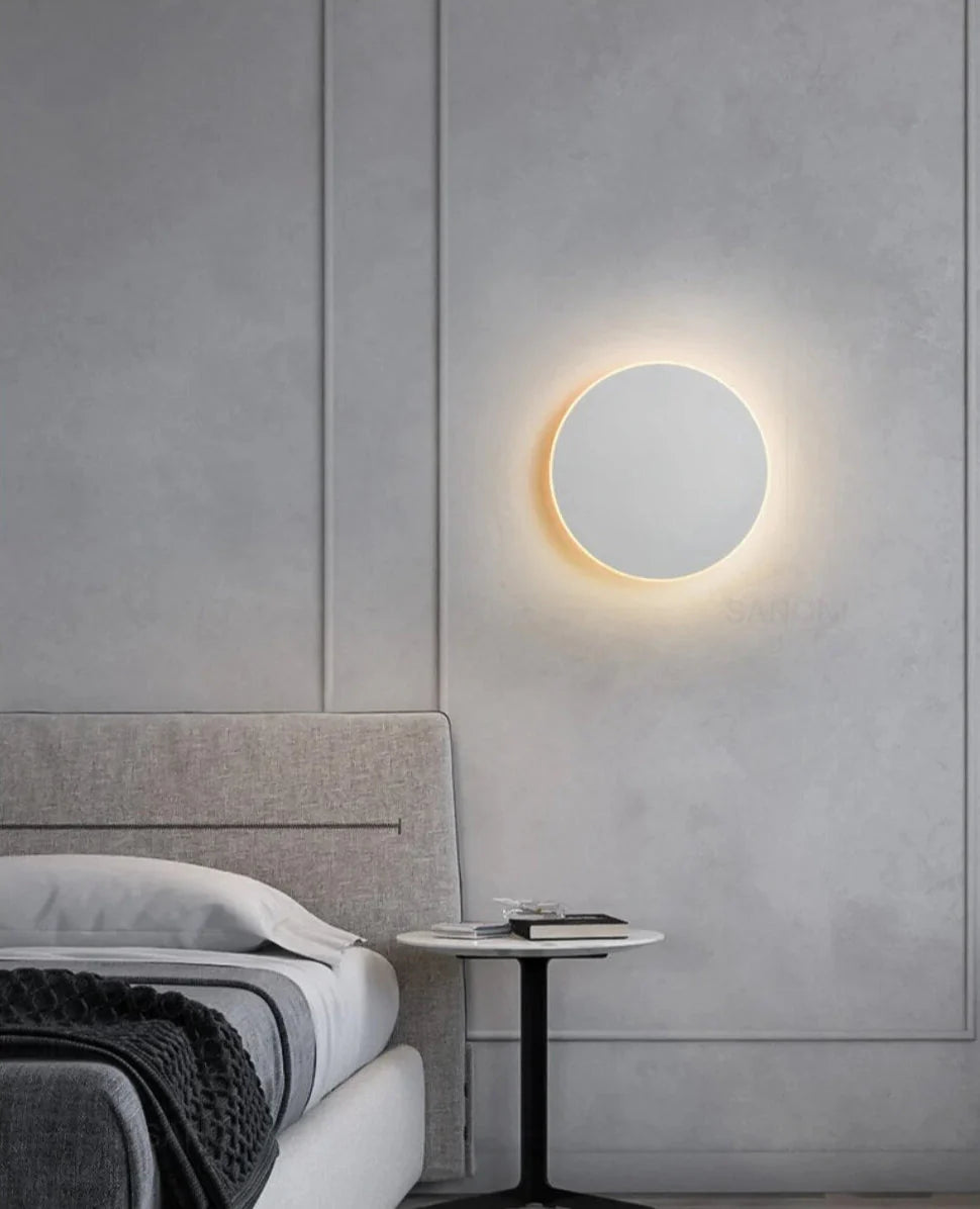 Lights & Brights Scandinavian Circular LED Wall Lamp – Steel & Acrylic