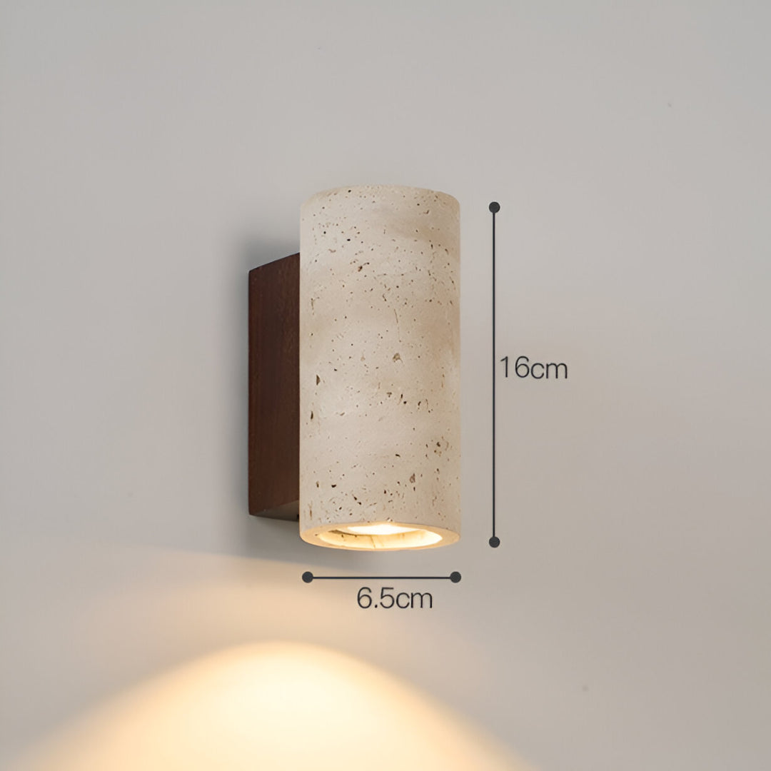 Lights & Brights Japandi Travertine Stone Wall Light – Up & Down