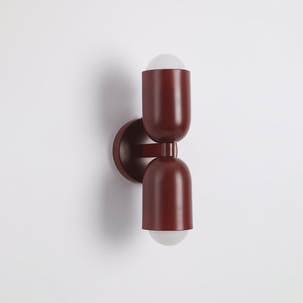 LIGHTS & BRIGHTS | Double-Head LED Iron Wall Lamp – Bauhaus Colour-Block, Hardwired