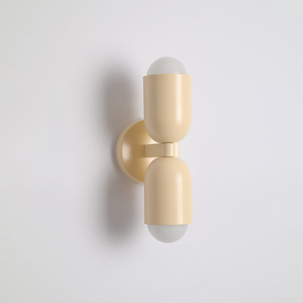 LIGHTS & BRIGHTS | Double-Head LED Iron Wall Lamp – Bauhaus Colour-Block, Hardwired