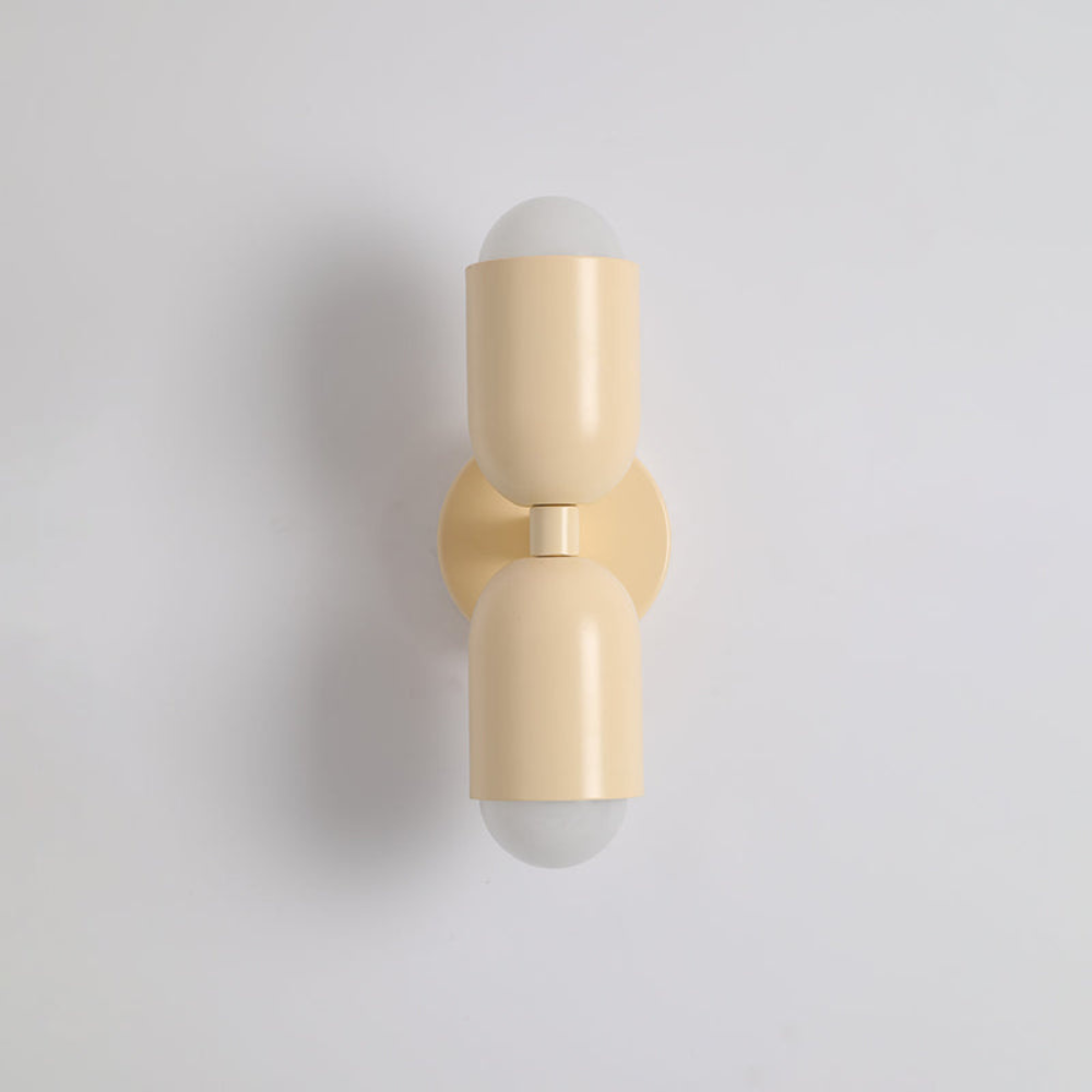 LIGHTS & BRIGHTS | Double-Head LED Iron Wall Lamp – Bauhaus Colour-Block, Hardwired