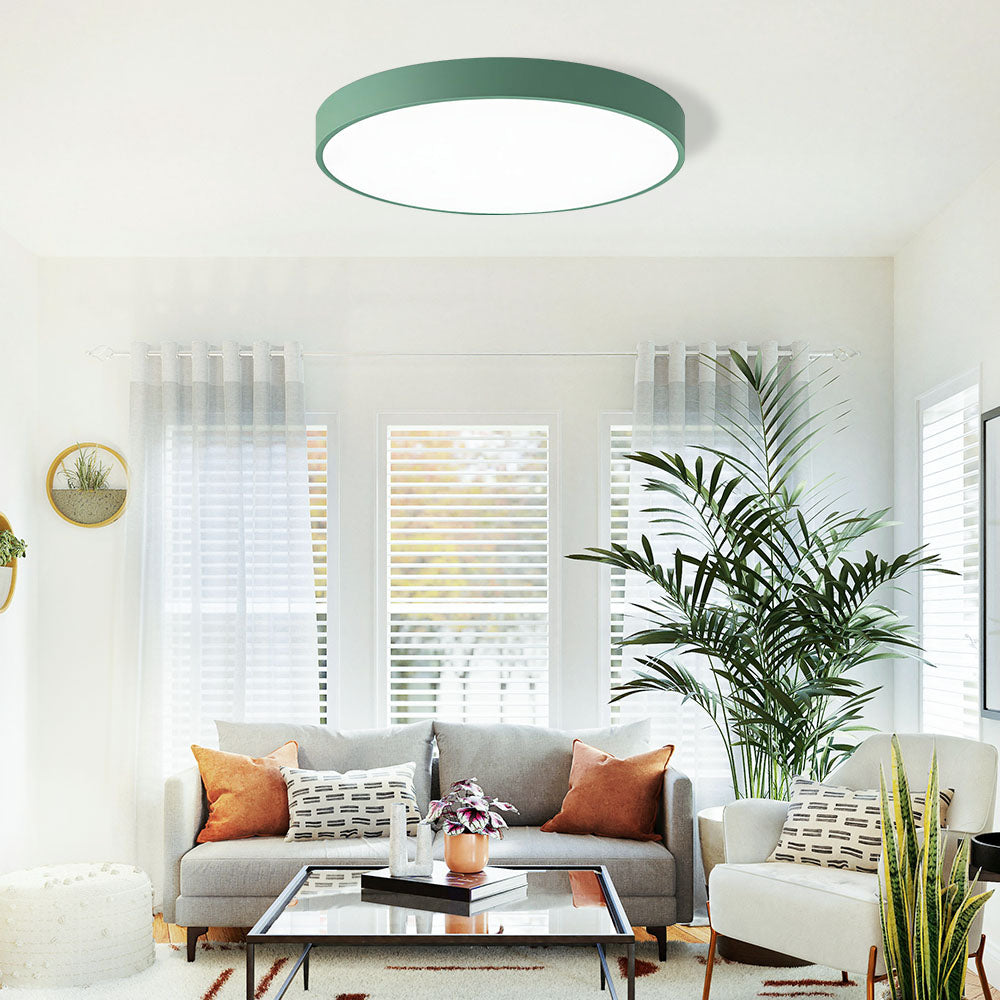 LIGHTS & BRIGHTS | Circular Flush Mount LED Ceiling Light For Living Room