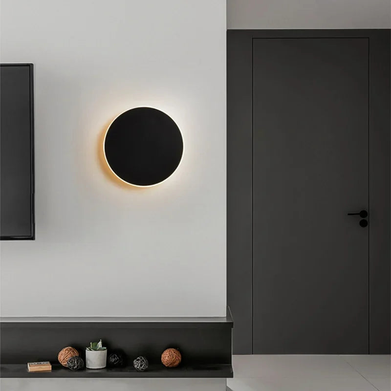 Lights & Brights Scandinavian Circular LED Wall Lamp – Steel & Acrylic