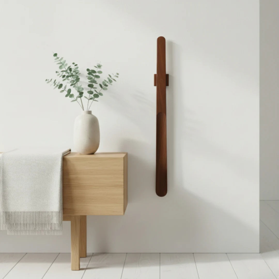 Lights & Brights Modern Magnetic Wall Mount Shoe Horn – Wood