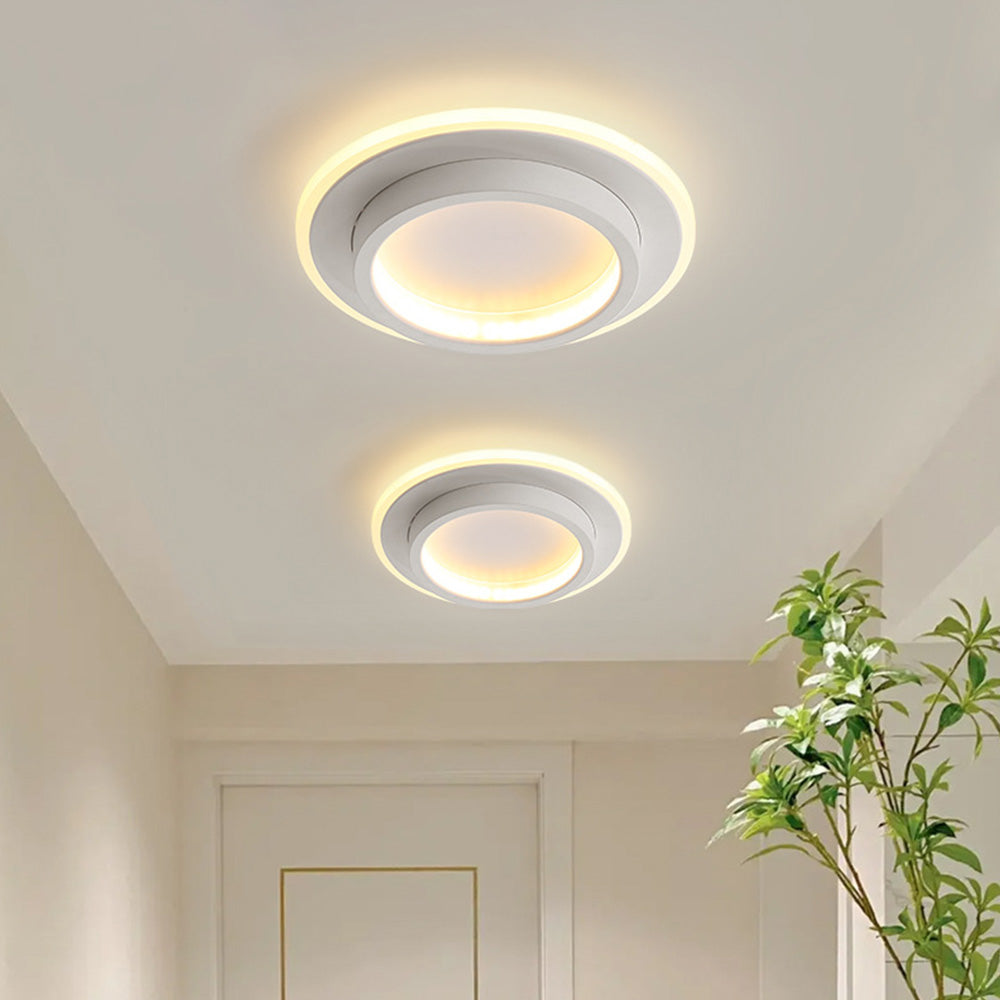 Lights & Brights Modern Round Slim LED Ceiling Light – Iron & Acrylic