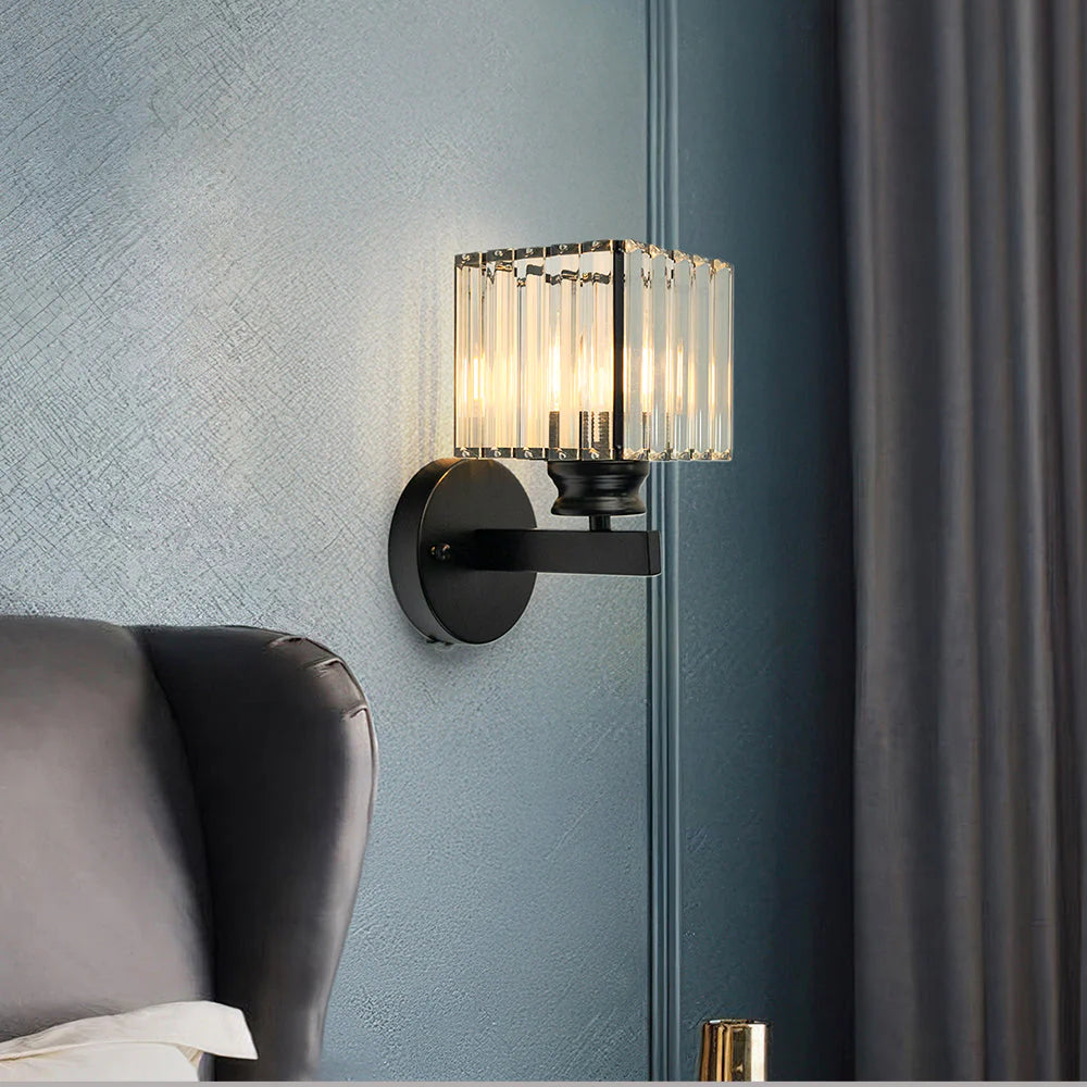 Lights & Brights Modern Crystal LED Wall Light – Metal & Crystal