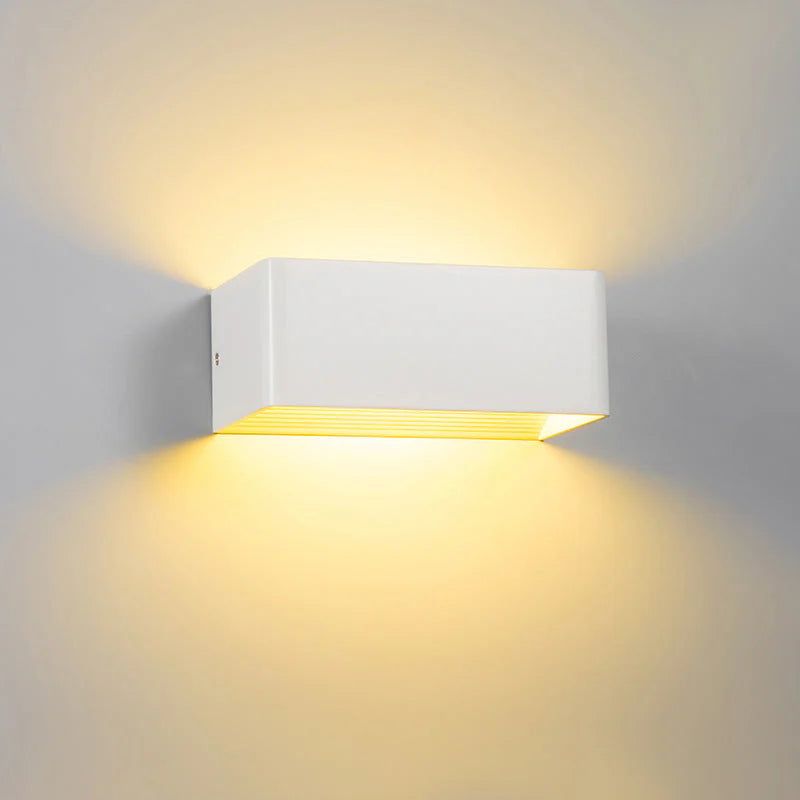Lights & Brights Modern Cube LED Wall Lamp – Metal & Acrylic
