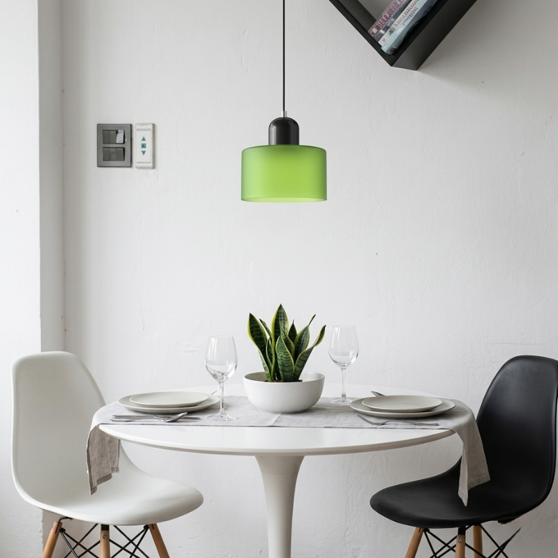 Lights & Brights Bauhaus Colored Glass Pendant Light – Metal & Glass