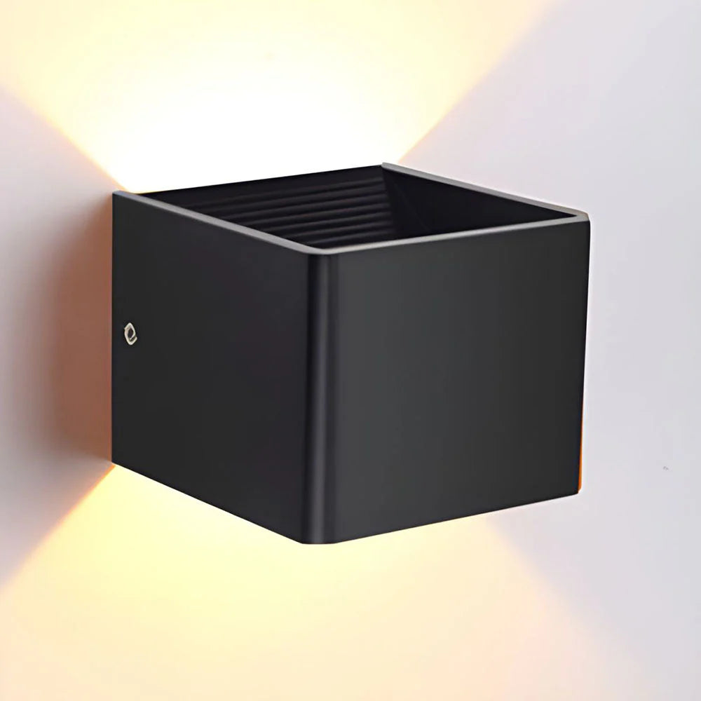 Lights & Brights Modern Cube LED Wall Lamp – Metal & Acrylic