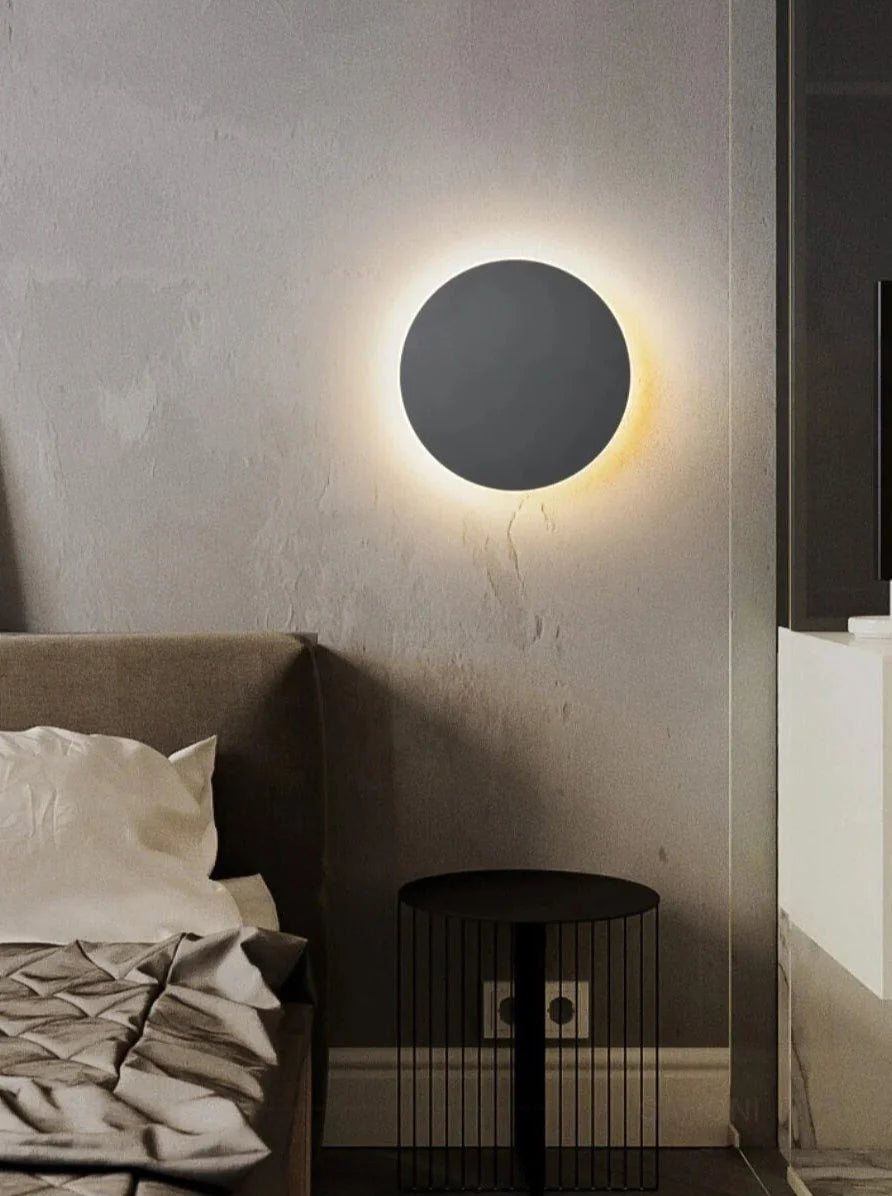 Lights & Brights Scandinavian Circular LED Wall Lamp – Steel & Acrylic