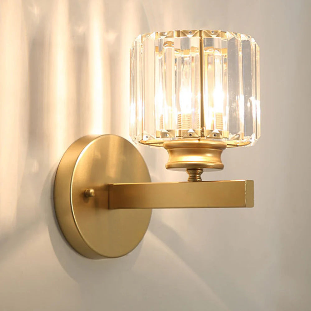 Lights & Brights Modern Crystal LED Wall Light – Metal & Crystal