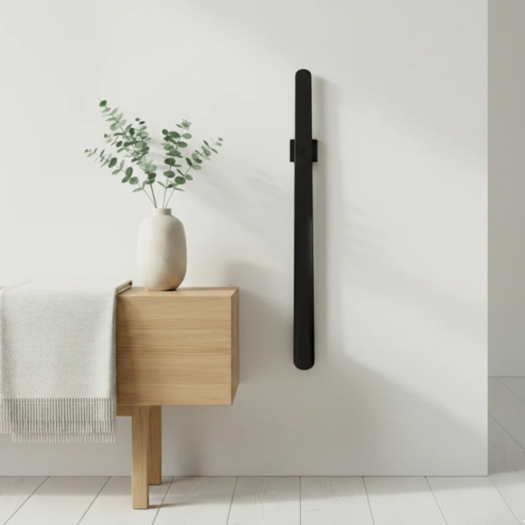 Lights & Brights Modern Magnetic Wall Mount Shoe Horn – Wood