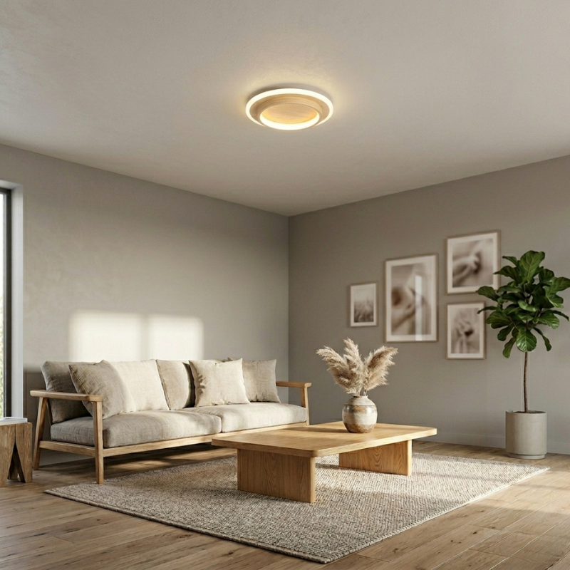 Lights & Brights Modern Round Slim LED Ceiling Light – Iron & Acrylic