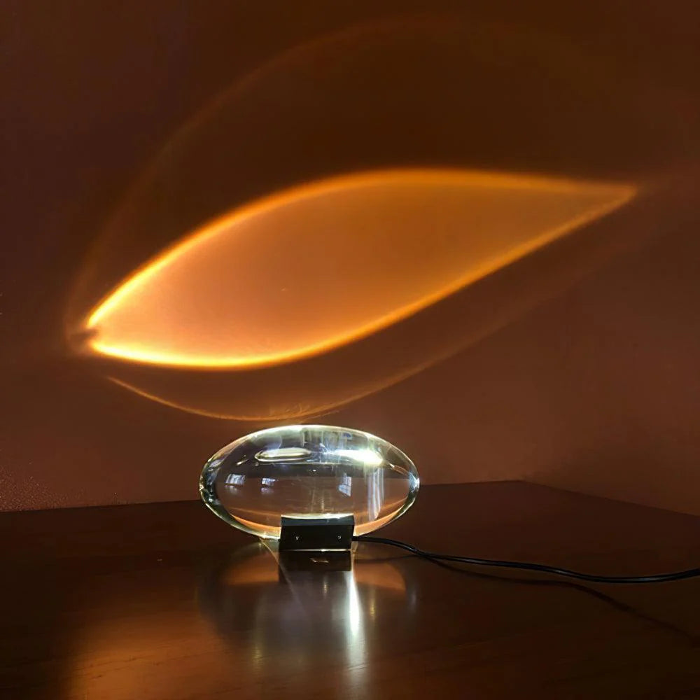 Lights & Brights Ambient LED Table Lamp - Crystal Glass & Chrome Base