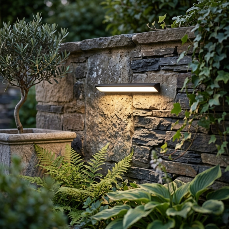 Lights & Brights Modern Linear Outdoor LED Wall Light – Aluminium