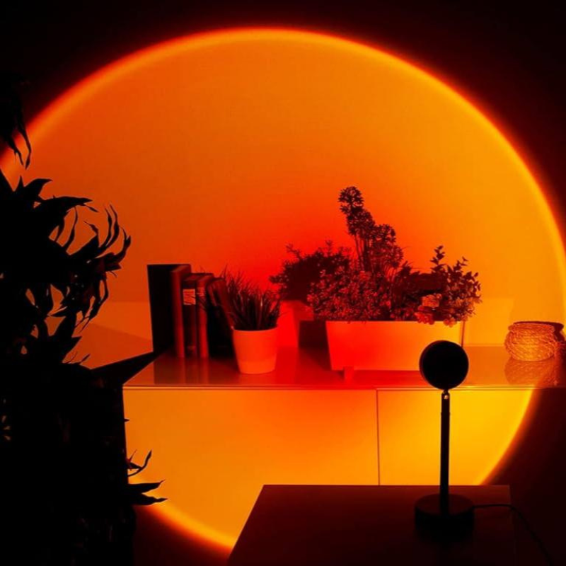 Lights & Brights Sunset LED Projection Lamp – 360° Rotating