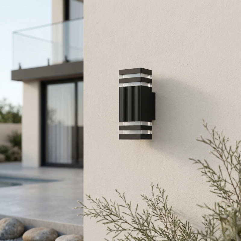 Lights & Brights Modern Square Outdoor LED Wall Light – ABS & Acrylic