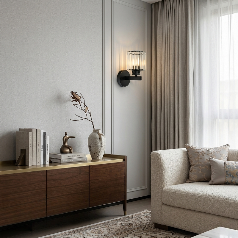 Lights & Brights Modern Crystal LED Wall Light – Metal & Crystal