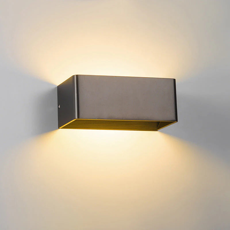 Lights & Brights Modern Cube LED Wall Lamp – Metal & Acrylic