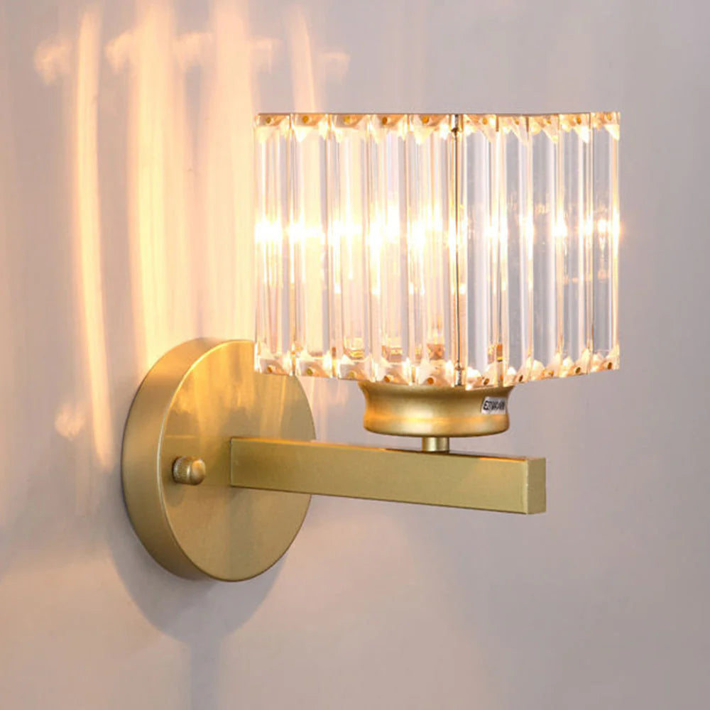 Lights & Brights Modern Crystal LED Wall Light – Metal & Crystal