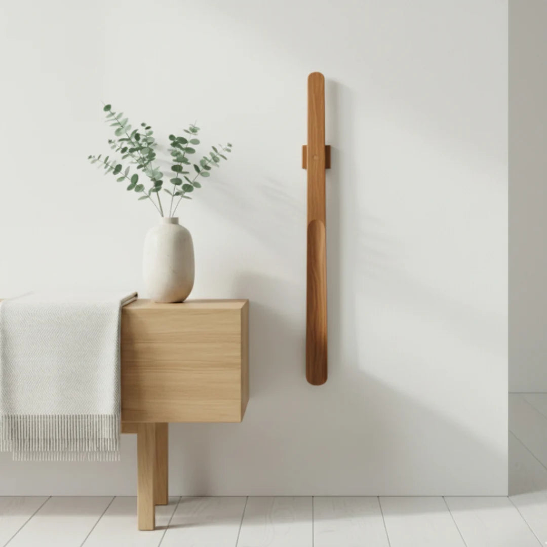 Lights & Brights Modern Magnetic Wall Mount Shoe Horn – Wood