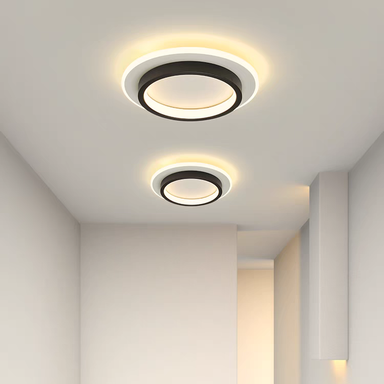 Lights & Brights Modern Round Slim LED Ceiling Light – Iron & Acrylic