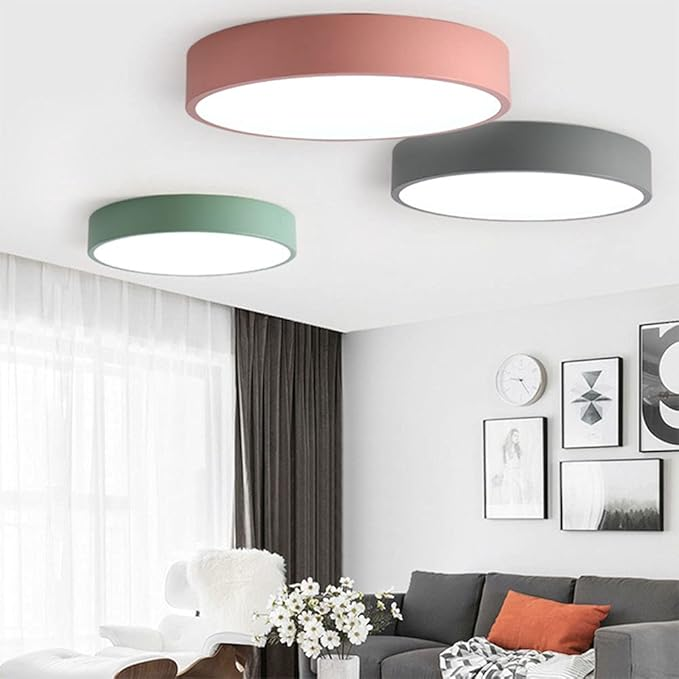 LIGHTS & BRIGHTS | Circular Flush Mount LED Ceiling Light For Living Room