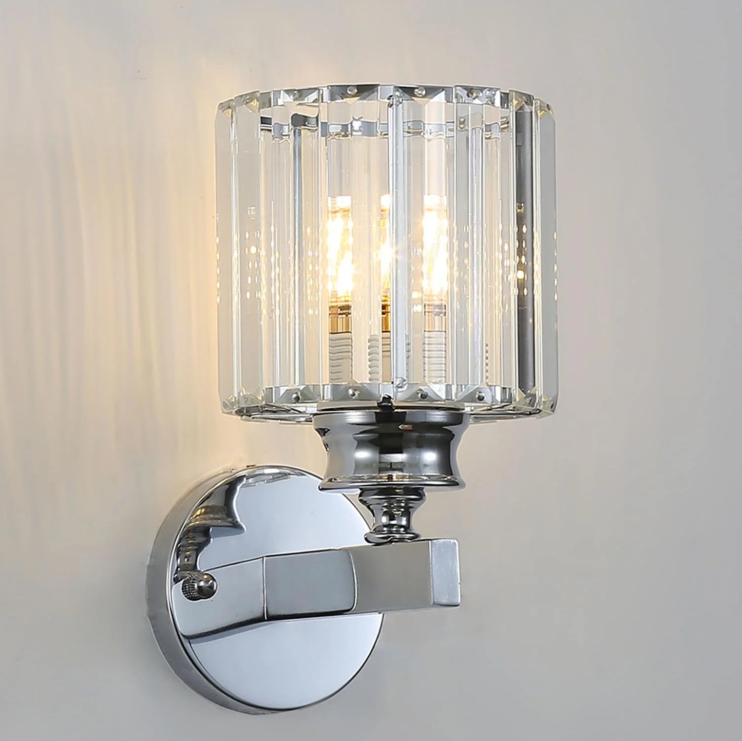 Lights & Brights Modern Crystal LED Wall Light – Metal & Crystal