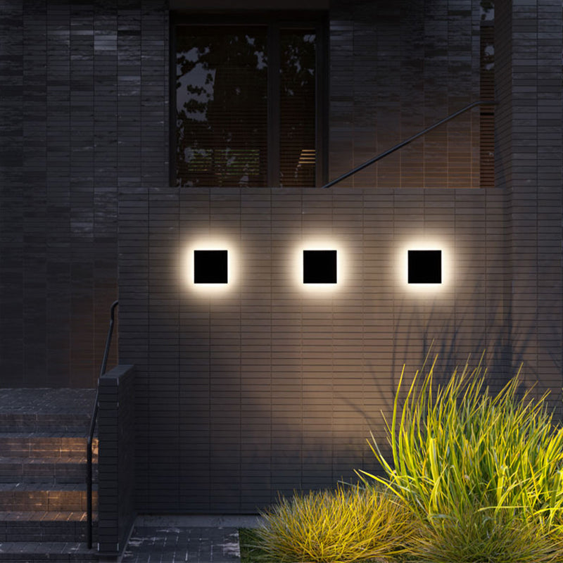LIGHTS & BRIGHTS | Minimalist Indoor LED Wall Light – Round & Square Design, Black or White