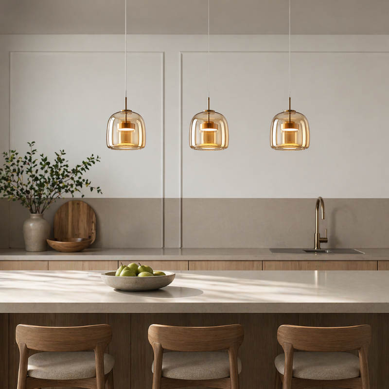 Lights & Brights Modern Kitchen Island Pendant Ceiling Light – Metal & Acrylic