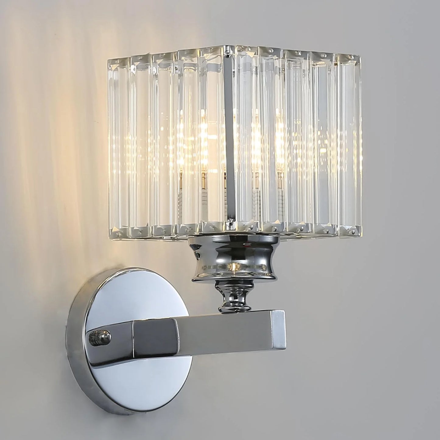 Lights & Brights Modern Crystal LED Wall Light – Metal & Crystal
