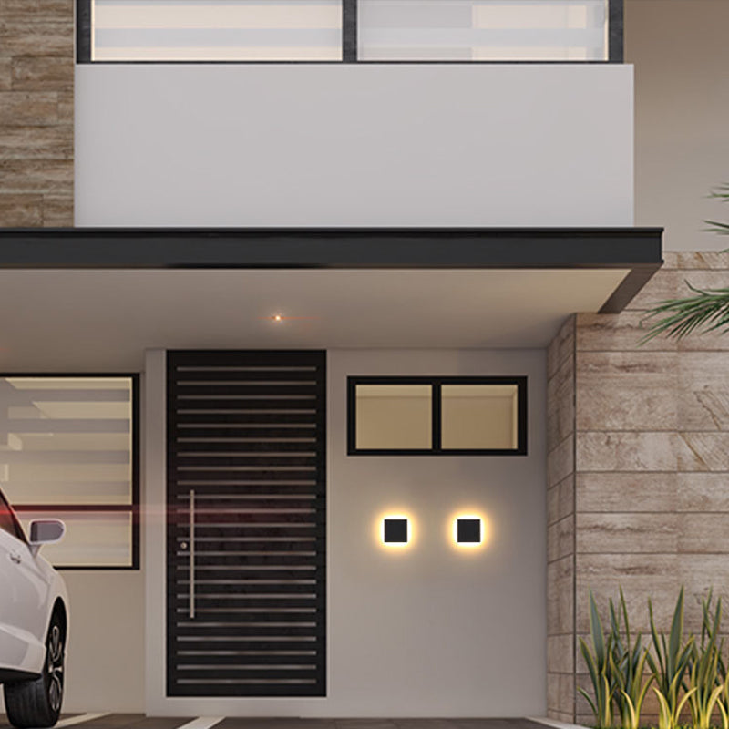 LIGHTS & BRIGHTS | Minimalist Indoor LED Wall Light – Round & Square Design, Black or White